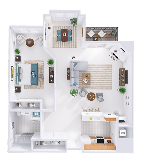 a floor plan of a house with bedrooms and a living room